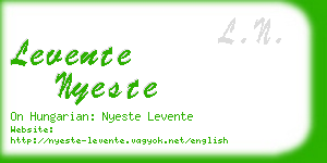 levente nyeste business card